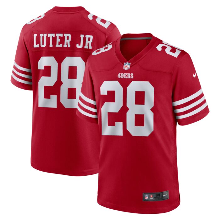 Men’s San Francisco 49ers Darrell Luter Jr. Nike Scarlet Game Jersey