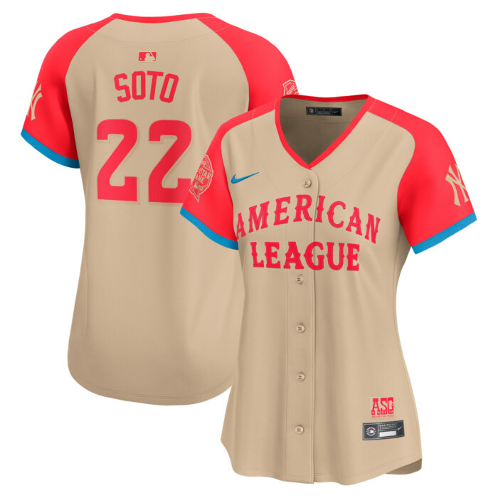 Women’s American League Juan Soto Nike Cream 2024 MLB All-Star Game Limited Player Jersey