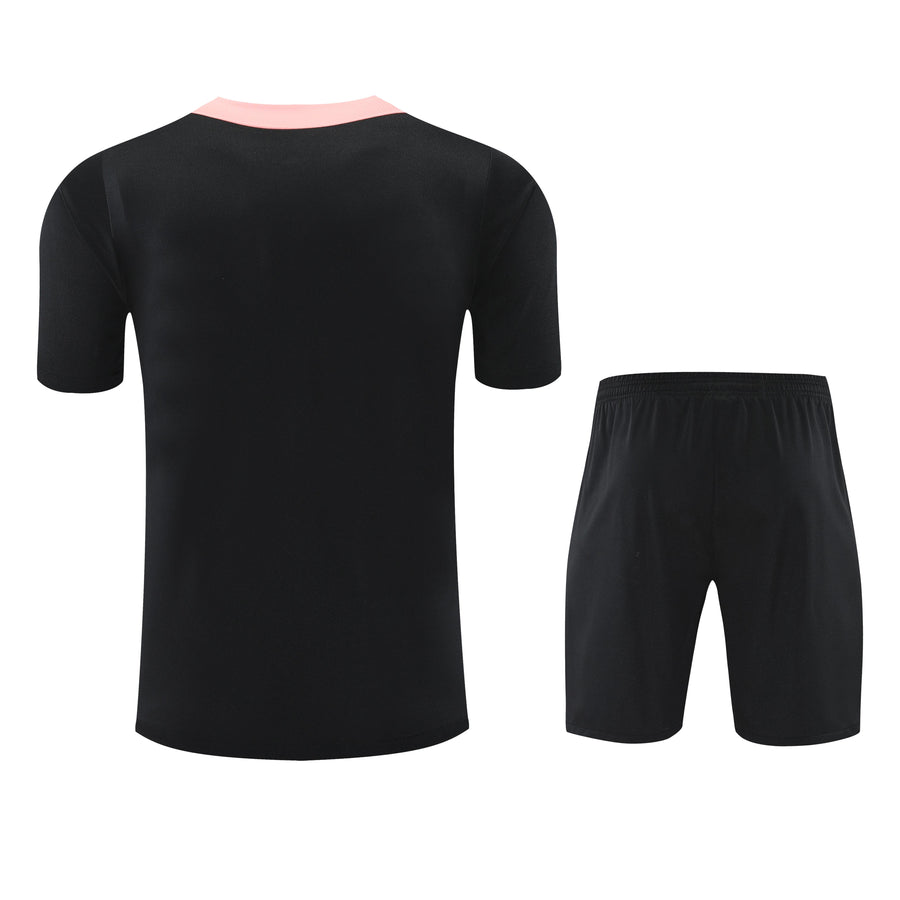 Kit Shirt + Shorts PSG Black/Pink Training 25/26