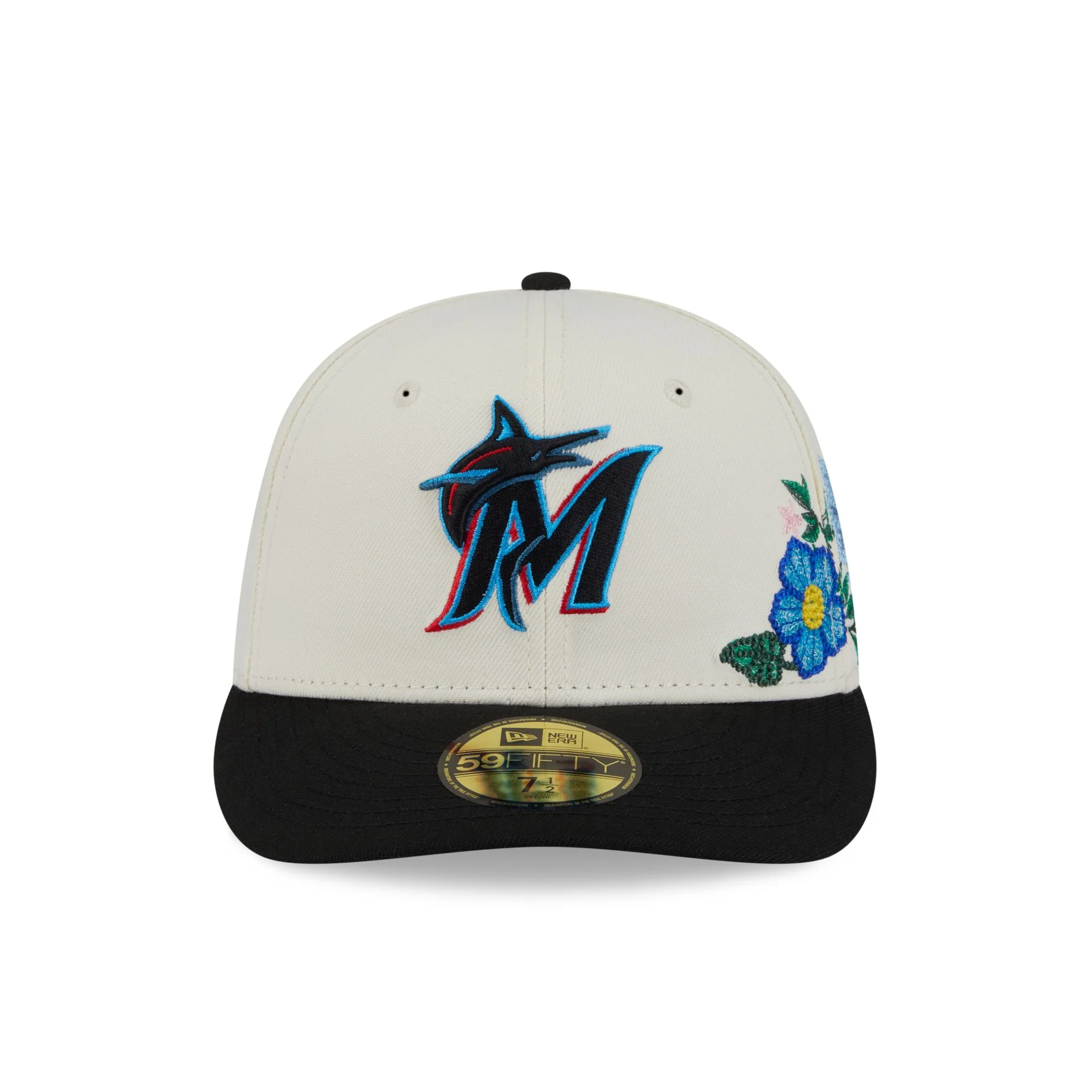 Miami Marlins Tonal Florals White 59FIFTY Fitted Hat