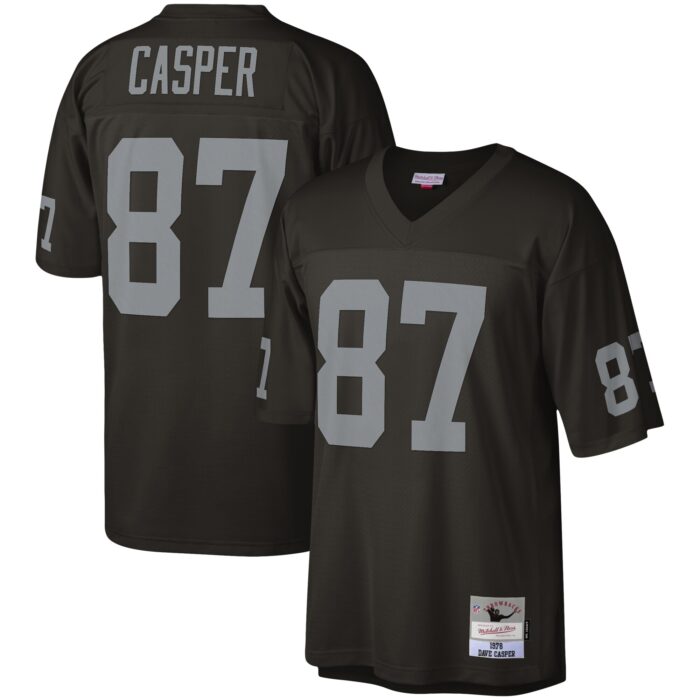 Men’s Las Vegas Raiders Dave Casper Mitchell & Ness Black Legacy Replica Jersey