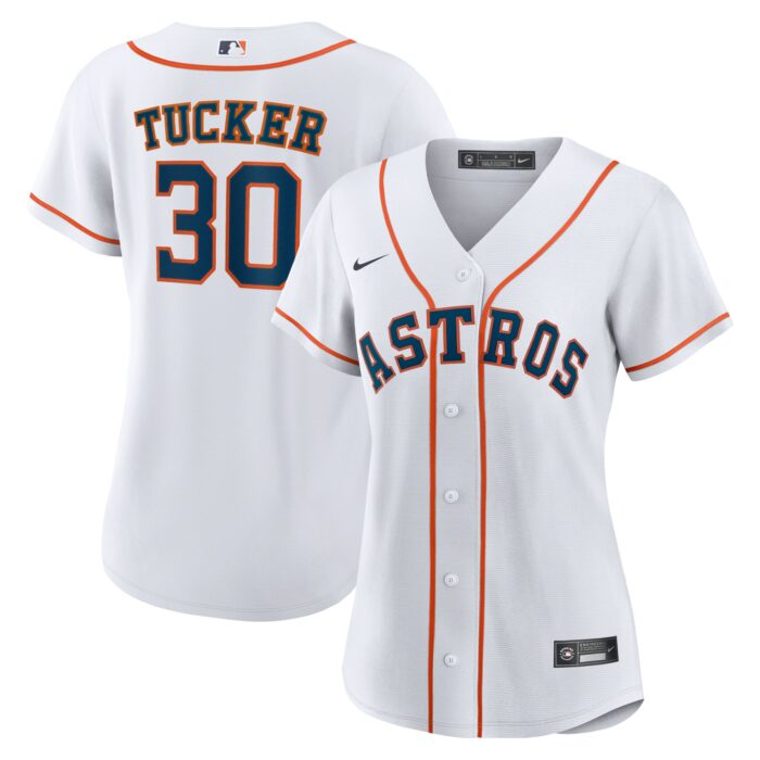 Men’s Houston Astros Kyle Tucker Nike White Home Replica Jersey
