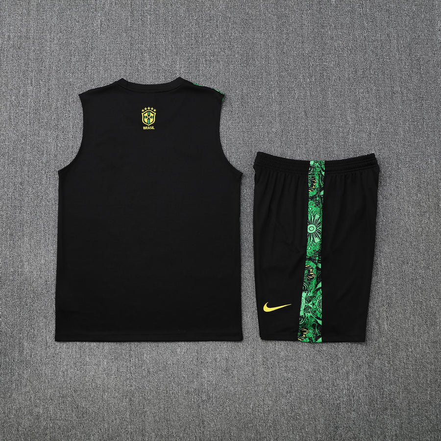 Kit Tank Top + Shorts Brazil Christ the Redeemer Green Training 25/26