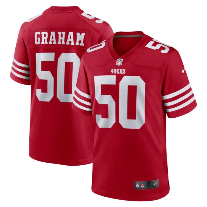 Men’s San Francisco 49ers Jalen Graham Nike Scarlet Team Game Jersey