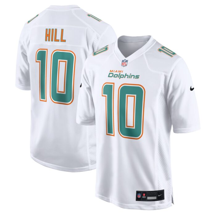 Men’s Miami Dolphins Tyreek Hill Nike White Fashion Game Jersey