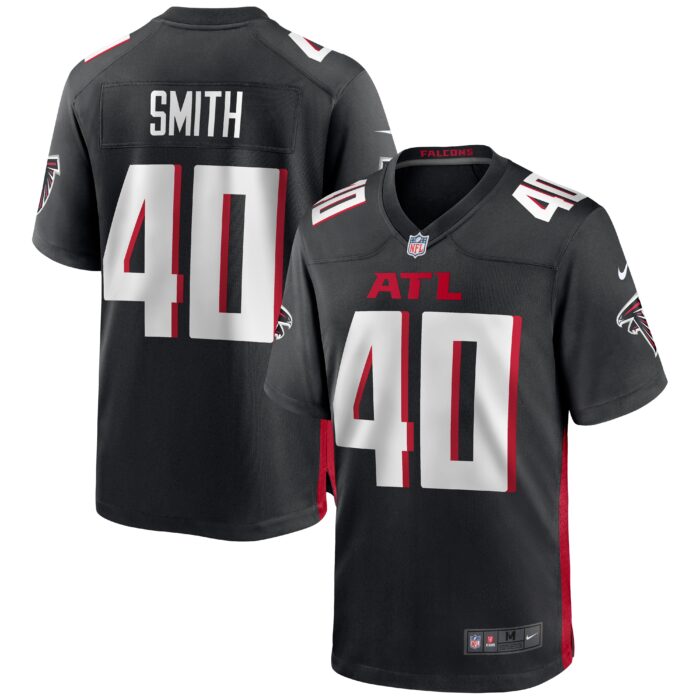 Men’s Atlanta Falcons Keith Smith Nike Black Game Jersey