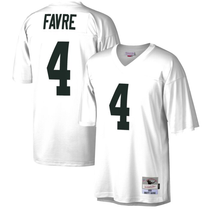 Men’s Green Bay Packers Brett Favre Mitchell & Ness White Legacy Replica Jersey