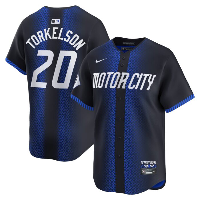 Men’s Detroit Tigers Spencer Torkelson Nike Navy 2024 City Connect Limited Jersey