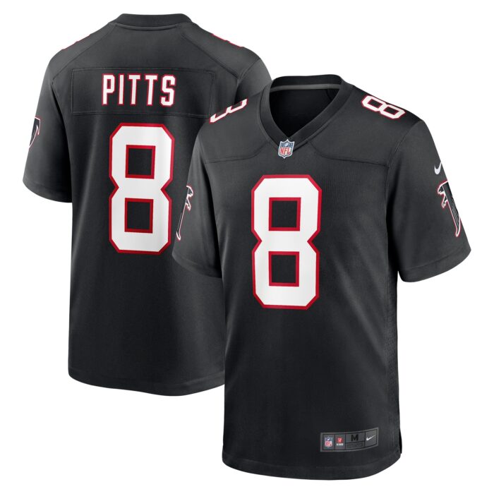 Men’s Atlanta Falcons Kyle Pitts Nike Black Player Game Jersey