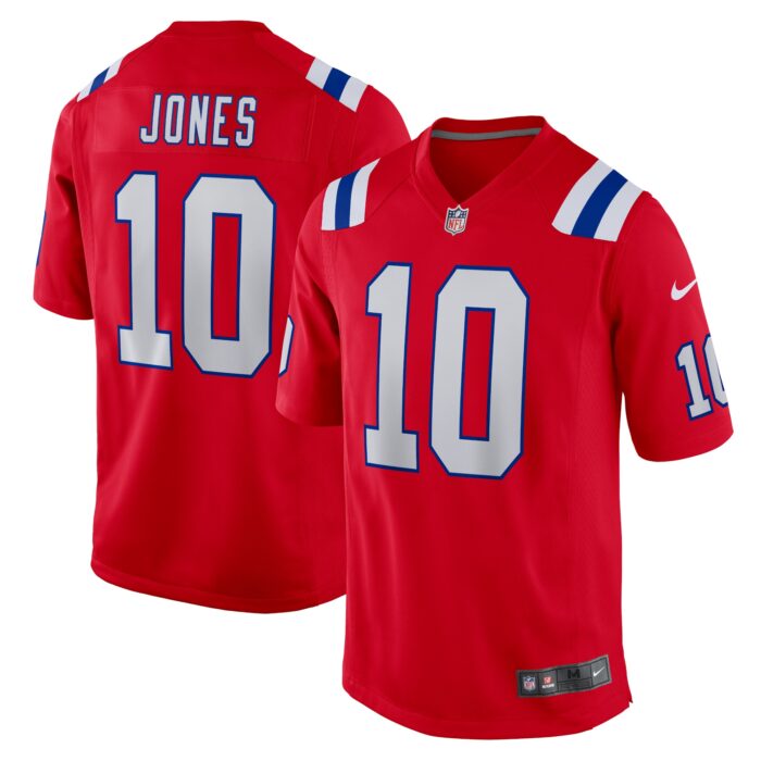 Men’s New England Patriots Mac Jones Nike Red Alternate Game Jersey