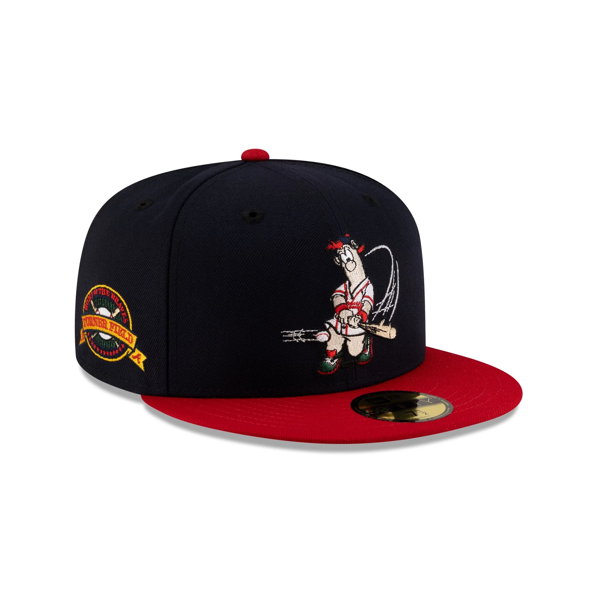 Atlanta Braves Mascot Navy 59FIFTY Fitted Hat