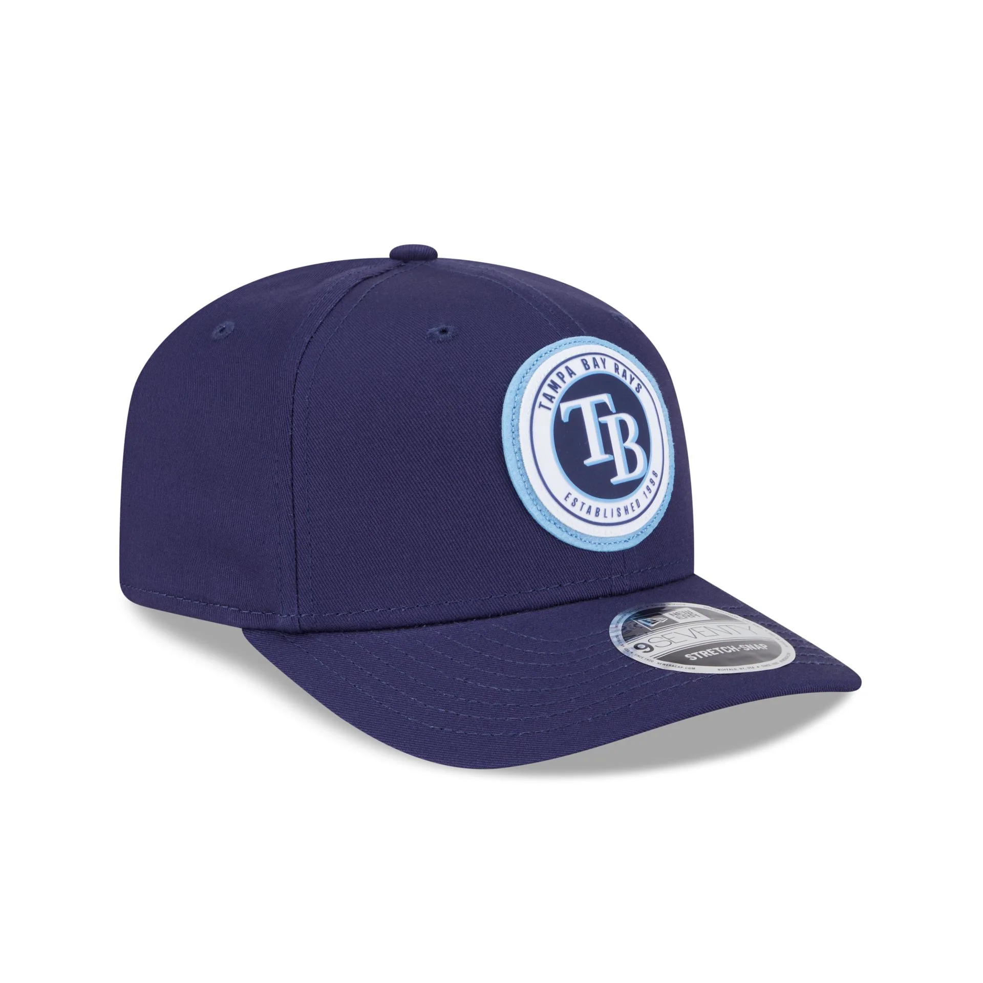Tampa Bay Rays Circle Patch 9SEVENTY Stretch-Snap Hat