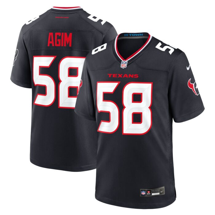 Men’s Houston Texans McTelvin Agim Nike Navy Team Game Jersey