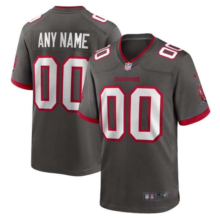 Men’s Tampa Bay Buccaneers Nike Pewter Alternate Custom Game Jersey