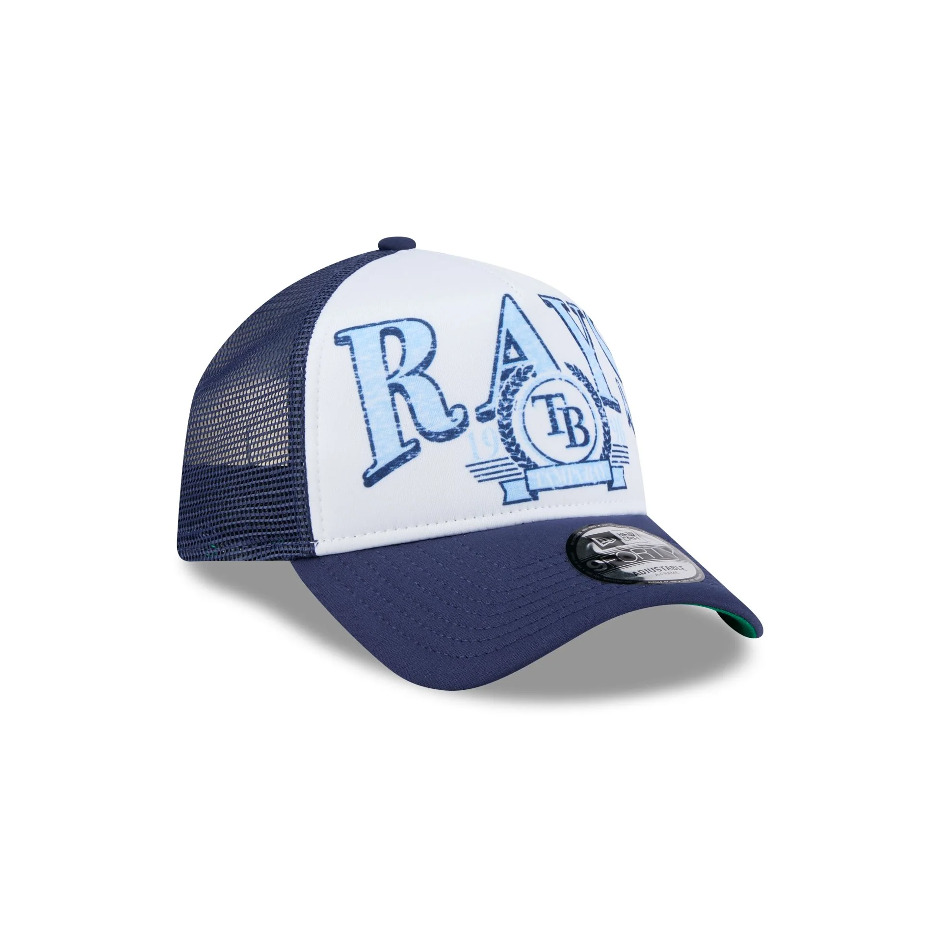 Tampa Bay Rays Distressed 9FORTY A-Frame Trucker Hat