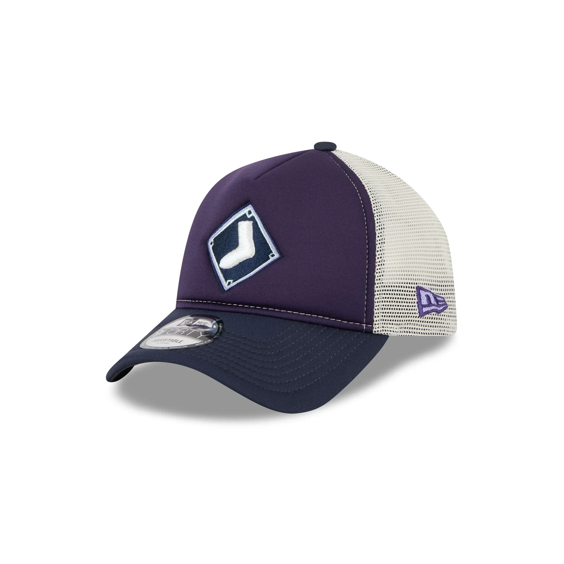 Chicago White Sox Navy Purple 9FORTY A-Frame Trucker Hat