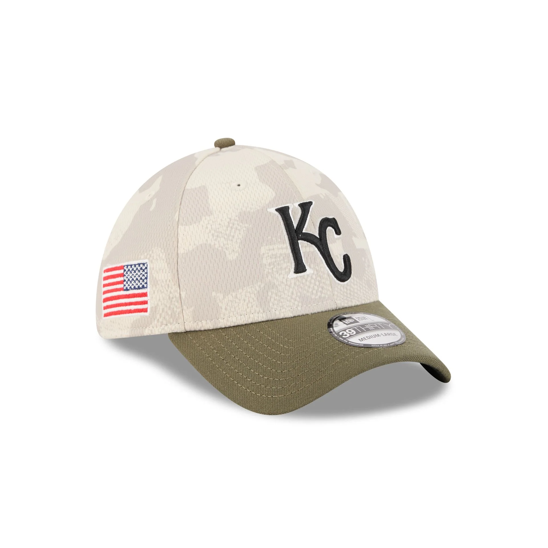 Kansas City Royals Armed Forces Day 2025 39THIRTY Stretch Fit Hat