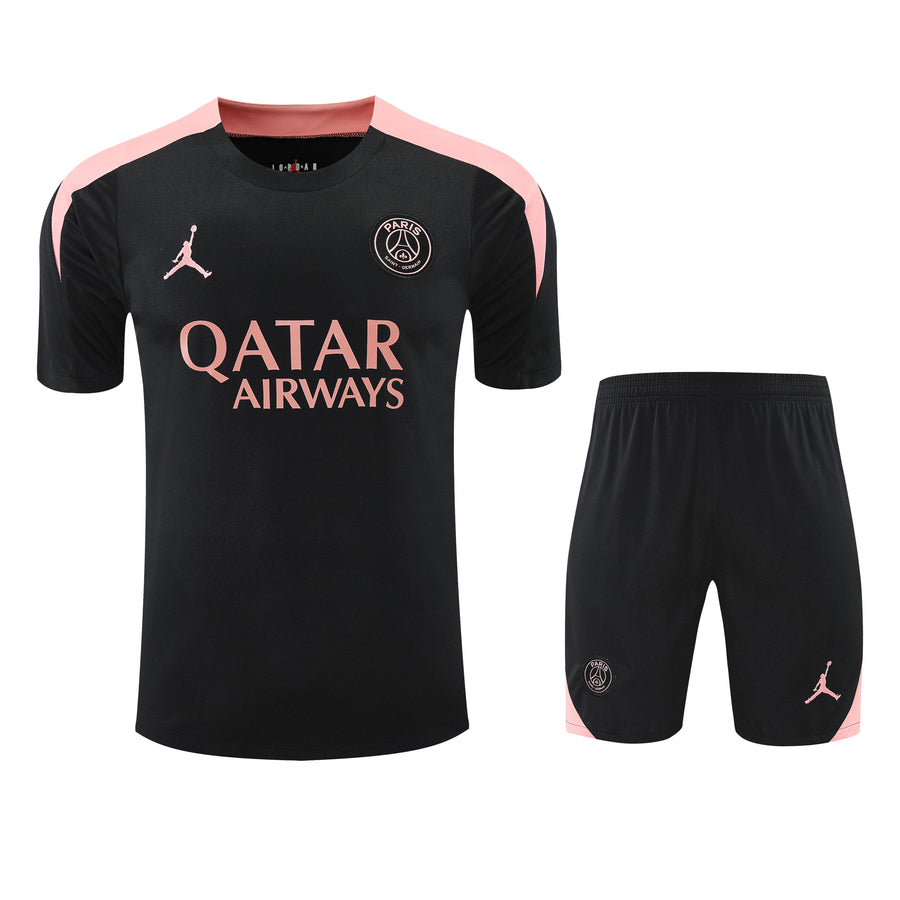 Kit Shirt + Shorts PSG Black/Pink Training 25/26
