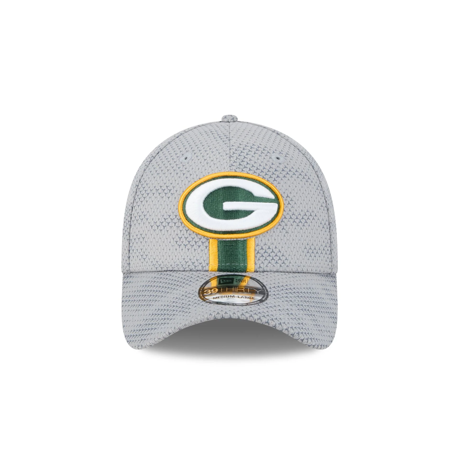 Green Bay Packers 2024 Sideline Gray 39THIRTY Stretch Fit Hat