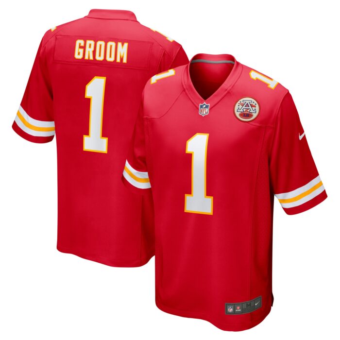 Men’s Kansas City Chiefs Number 1 Groom Nike Red Game Jersey