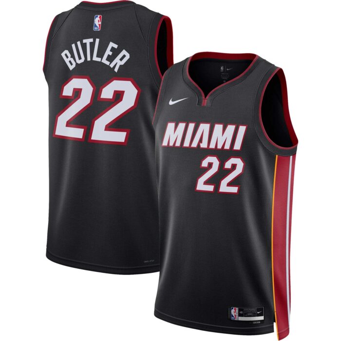 Unisex Miami Heat Jimmy Butler Nike Black Swingman Jersey – Icon Edition