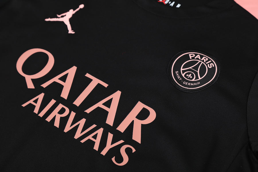 Kit Shirt + Shorts PSG Black/Pink Training 25/26