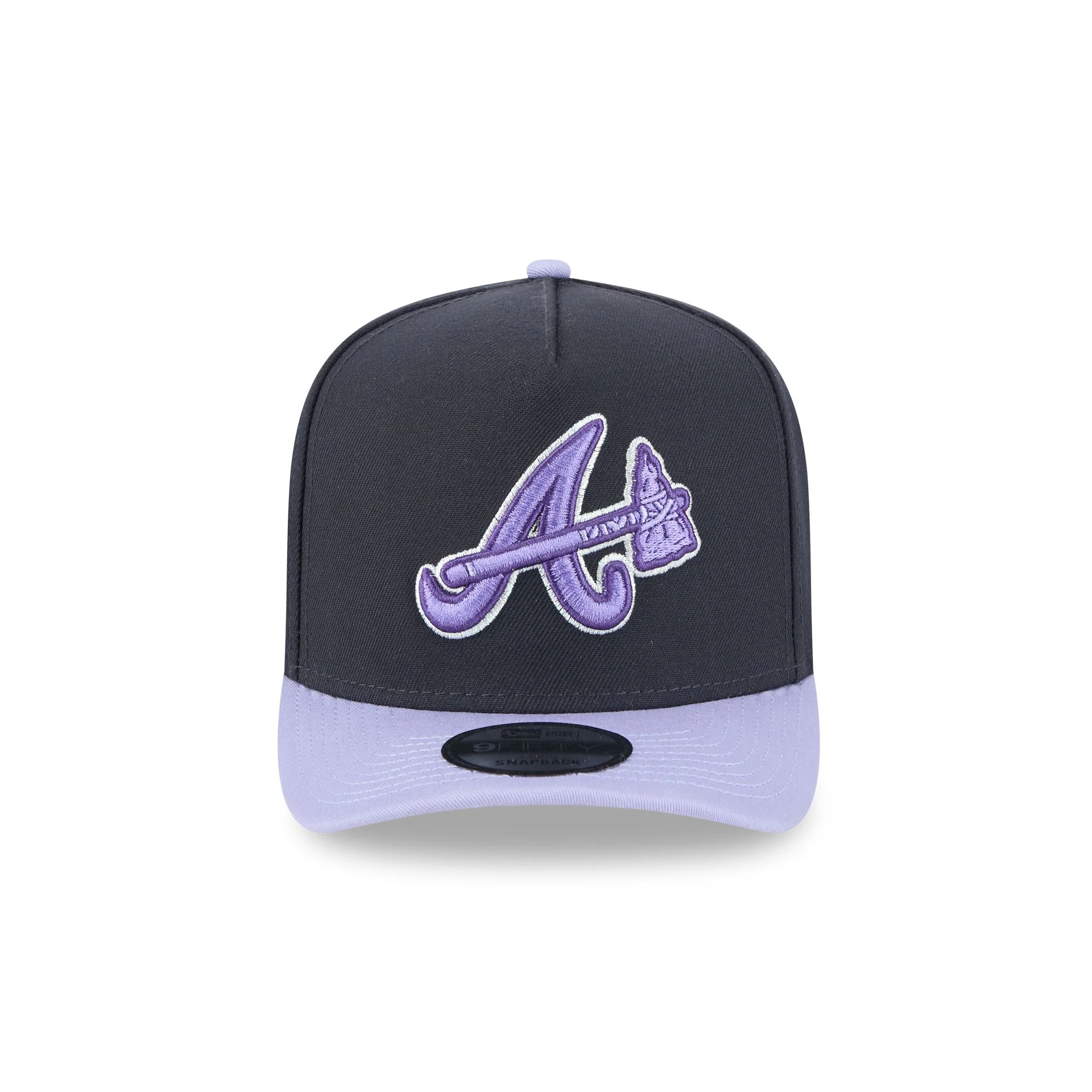 Atlanta Braves Navy Lavender 9FIFTY A-Frame Snapback Hat