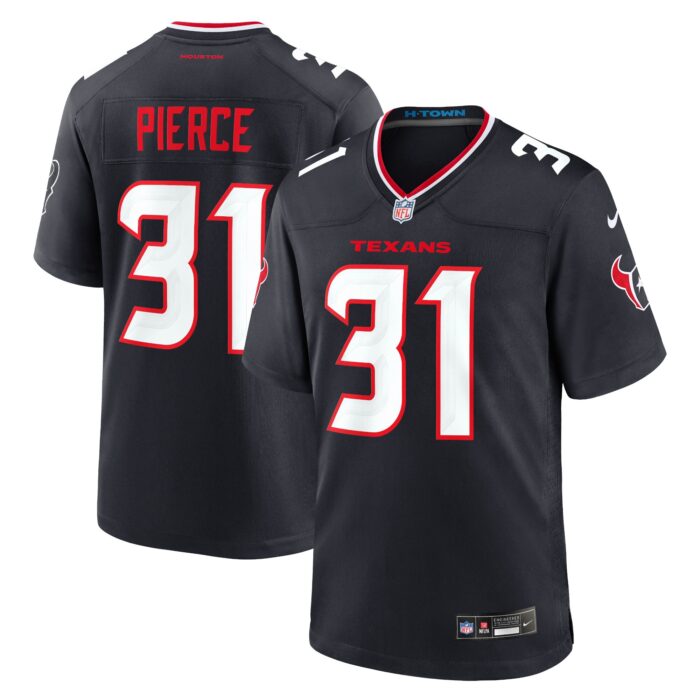 Men’s Houston Texans Dameon Pierce Nike Navy Game Jersey