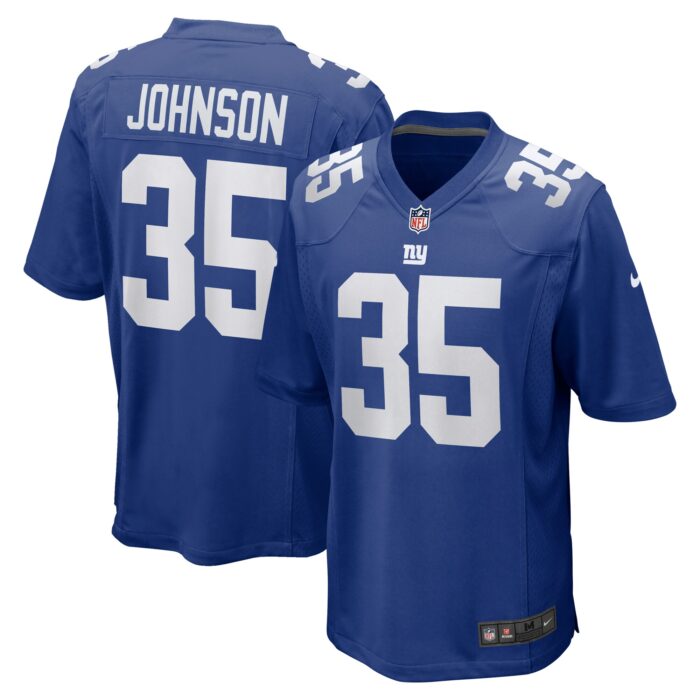 Men’s New York Giants Leonard Johnson Nike Royal Game Player Jersey