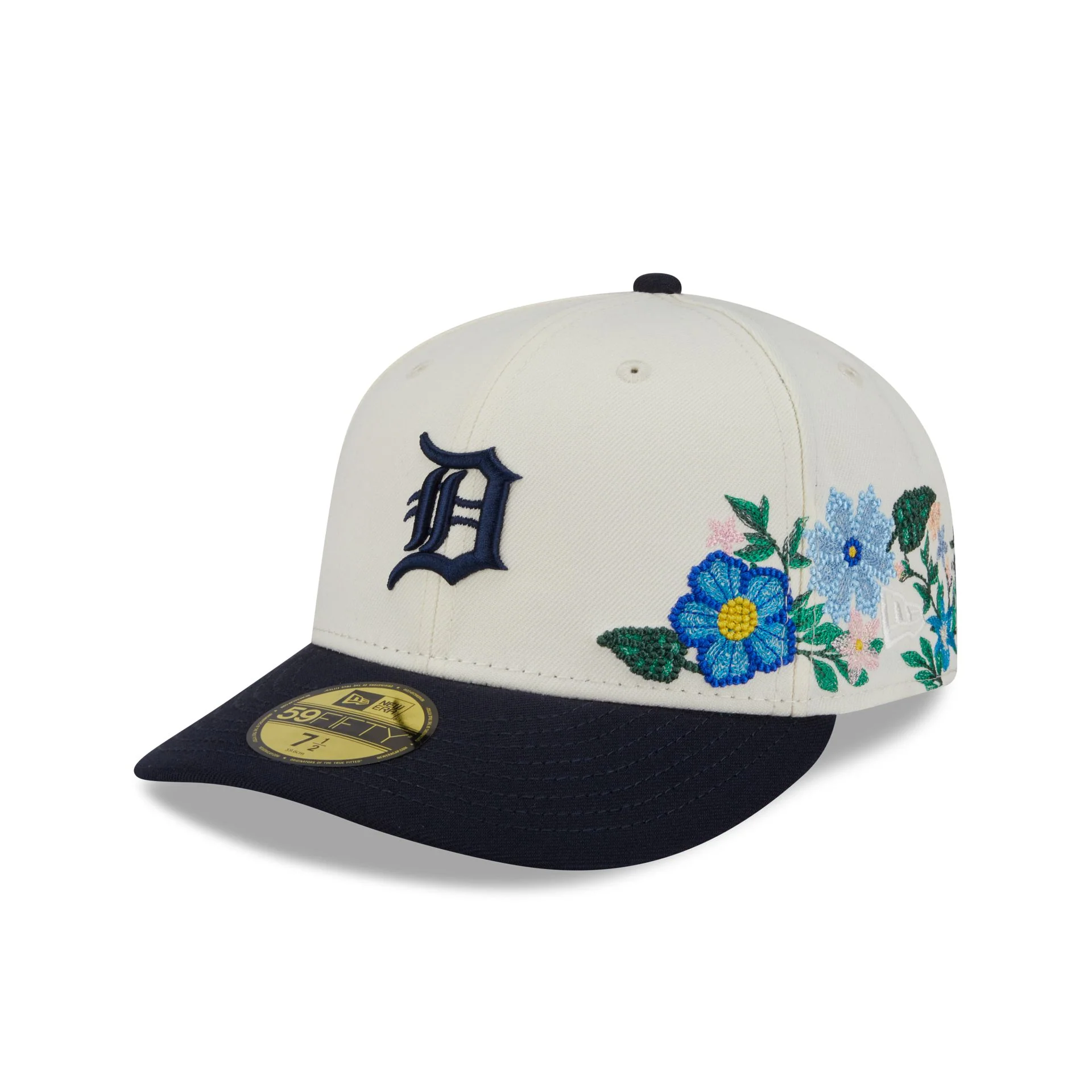 Detroit Tigers Tonal Florals White 59FIFTY Fitted Hat