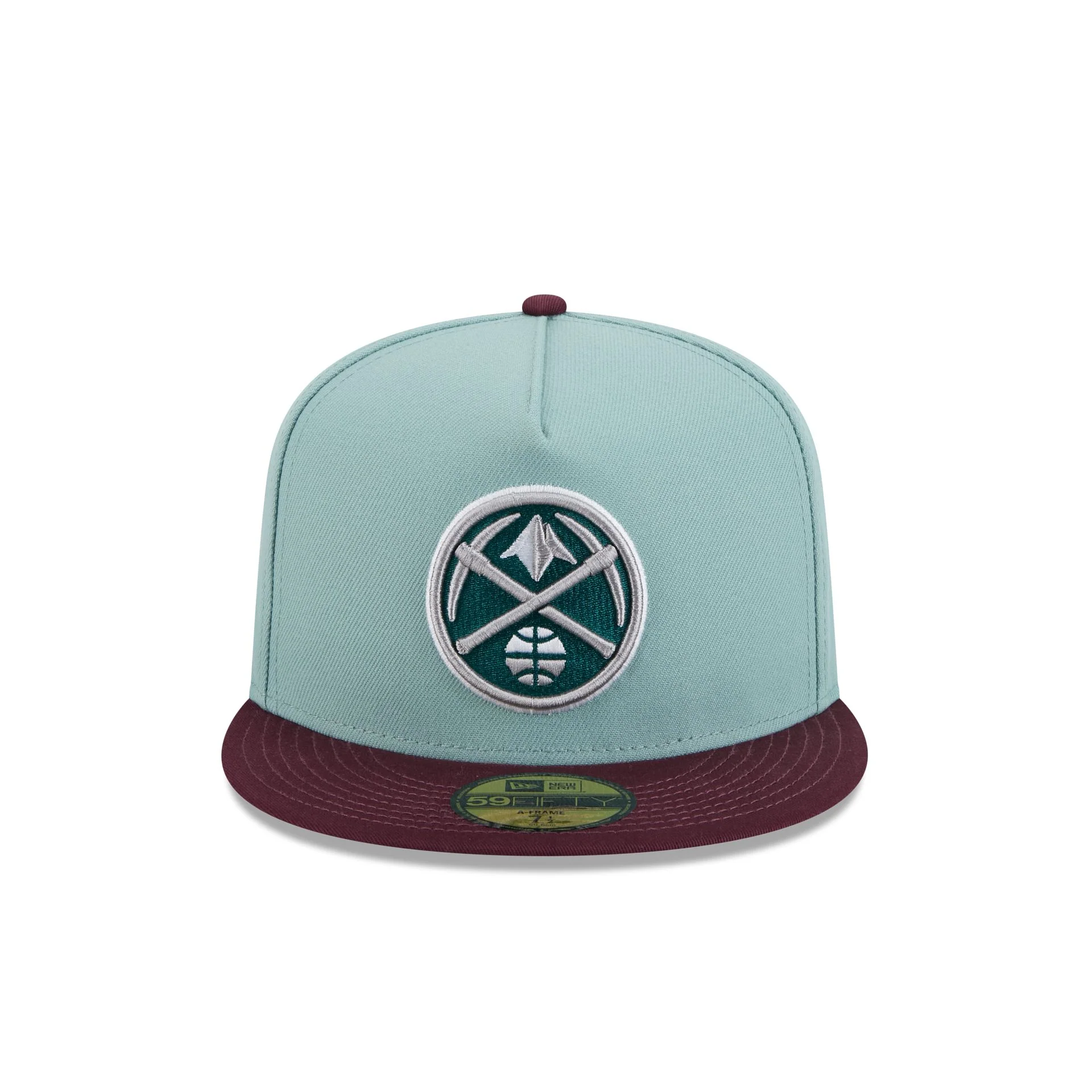Denver Nuggets Beach Kiss Blue 59FIFTY A-Frame Fitted Hat