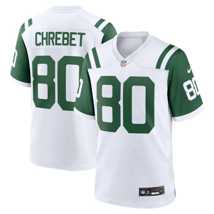 Men’s New York Jets Wayne Chrebet Nike White Classic Alternate Retired Player Game Jersey