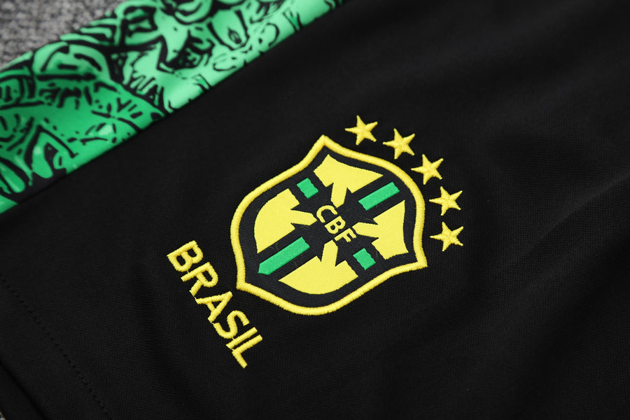 Kit Tank Top + Shorts Brazil Christ the Redeemer Green Training 25/26