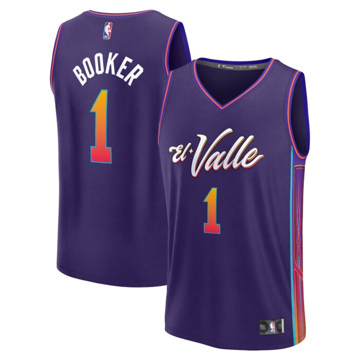 Youth Phoenix Suns Devin Booker Fanatics Purple Fast Break Jersey – City Edition