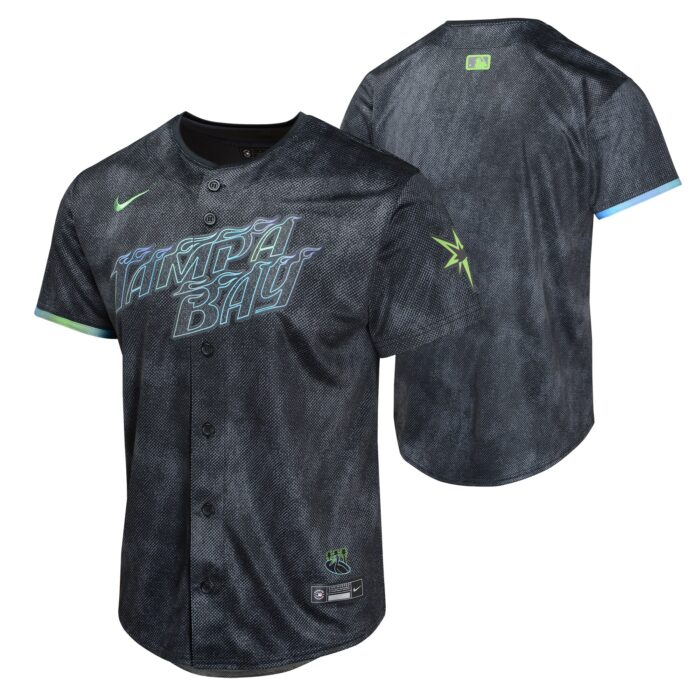 Youth Tampa Bay Rays Nike Black 2024 City Connect Limited Jersey