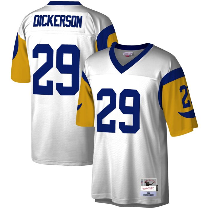 Men’s Los Angeles Rams Eric Dickerson Mitchell & Ness White Legacy Replica Jersey