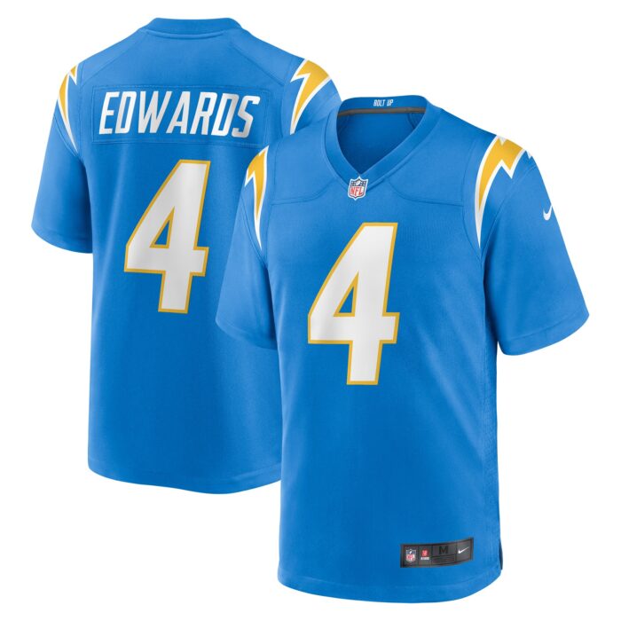 Men’s Los Angeles Chargers Gus Edwards Nike Powder Blue Game Jersey