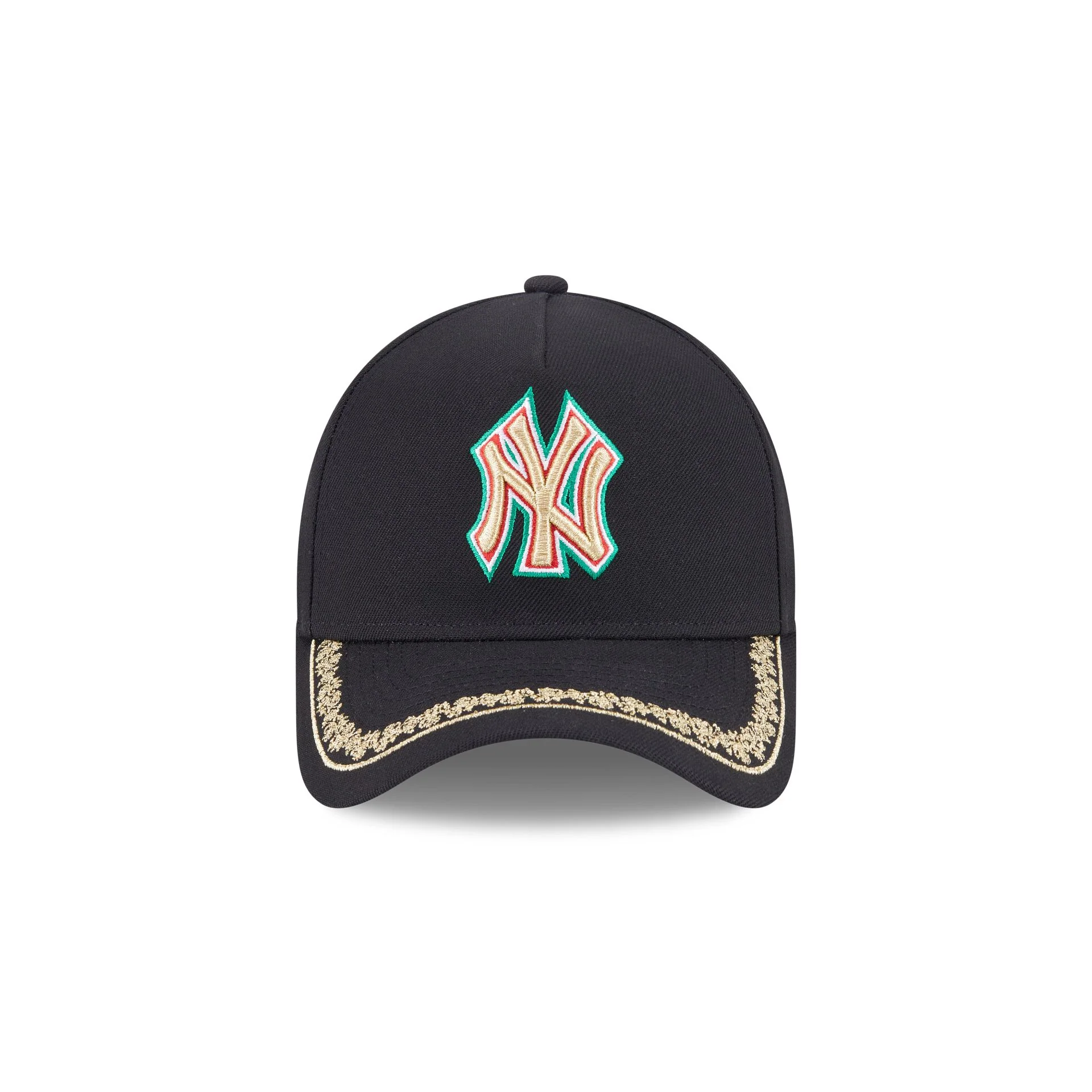 New York Yankees Ornate Visor 9FORTY A-Frame Snapback Hat