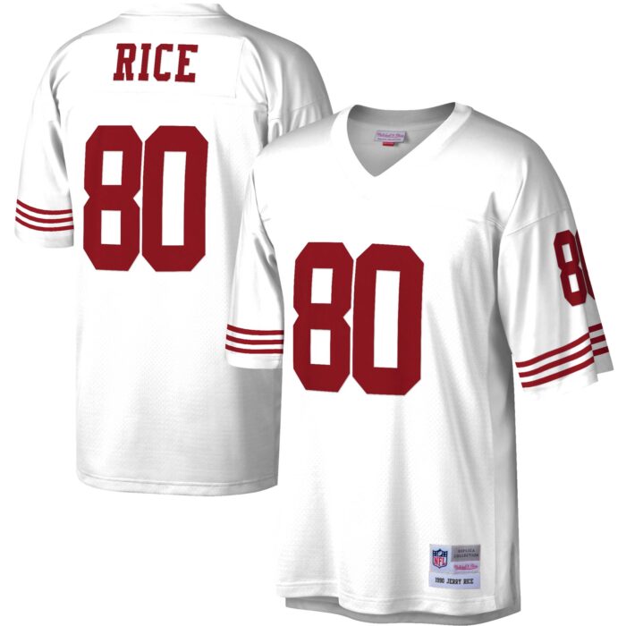 Men’s San Francisco 49ers Jerry Rice Mitchell & Ness White Legacy Replica Jersey