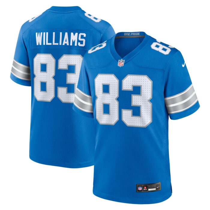 Men’s Detroit Lions Isaiah Williams Nike Blue Game Jersey