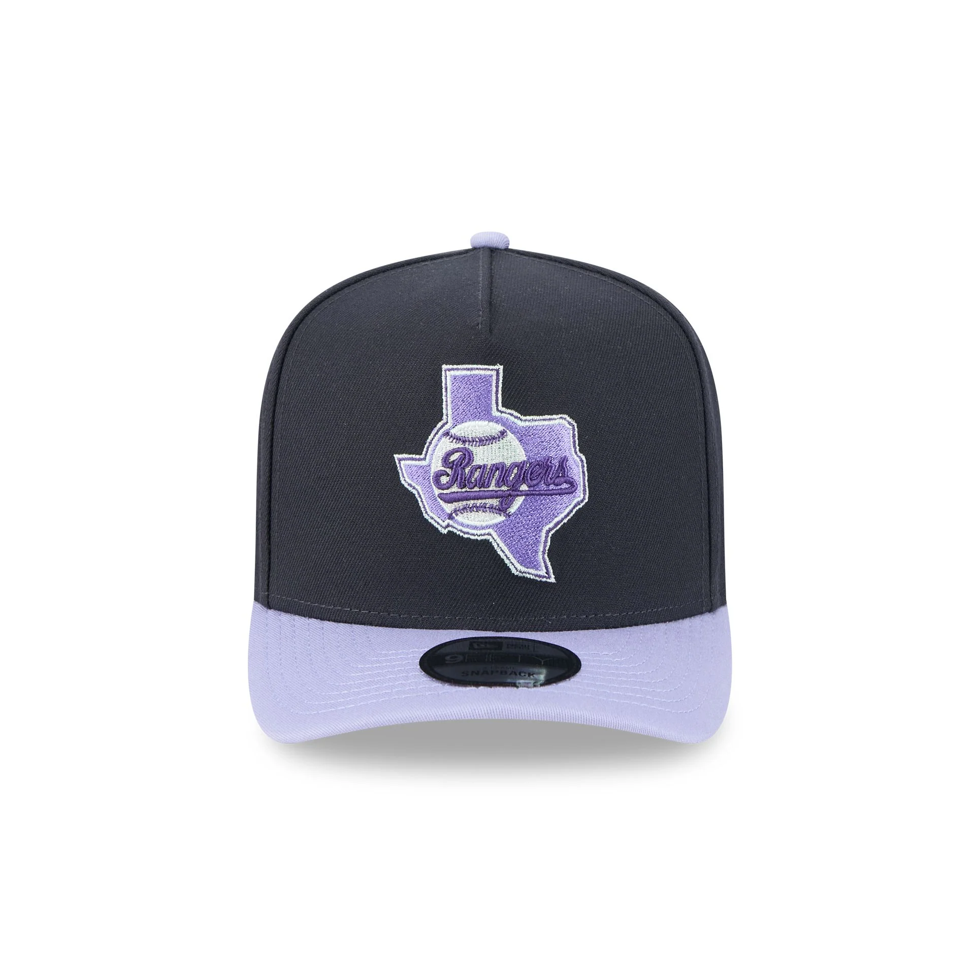 Texas Rangers Navy Lavender 9FIFTY A-Frame Snapback Hat