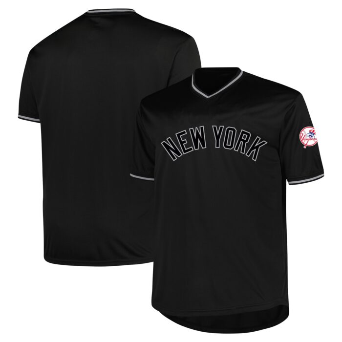 Men’s New York Yankees Profile Black Big & Tall Pop Fashion Jersey