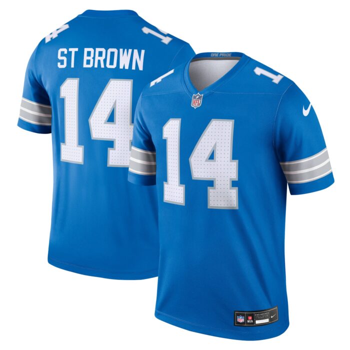 Men’s Detroit Lions Amon-Ra St. Brown Nike Blue Legend Jersey