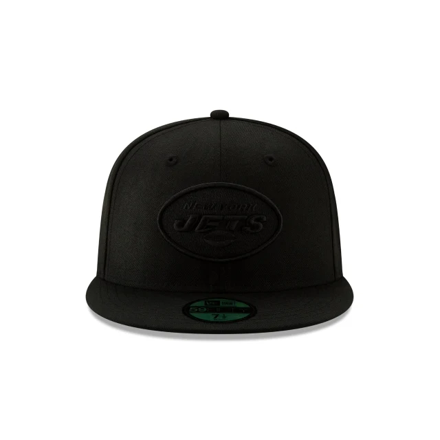 New York Jets Basic Black On Black 59FIFTY Fitted Hat