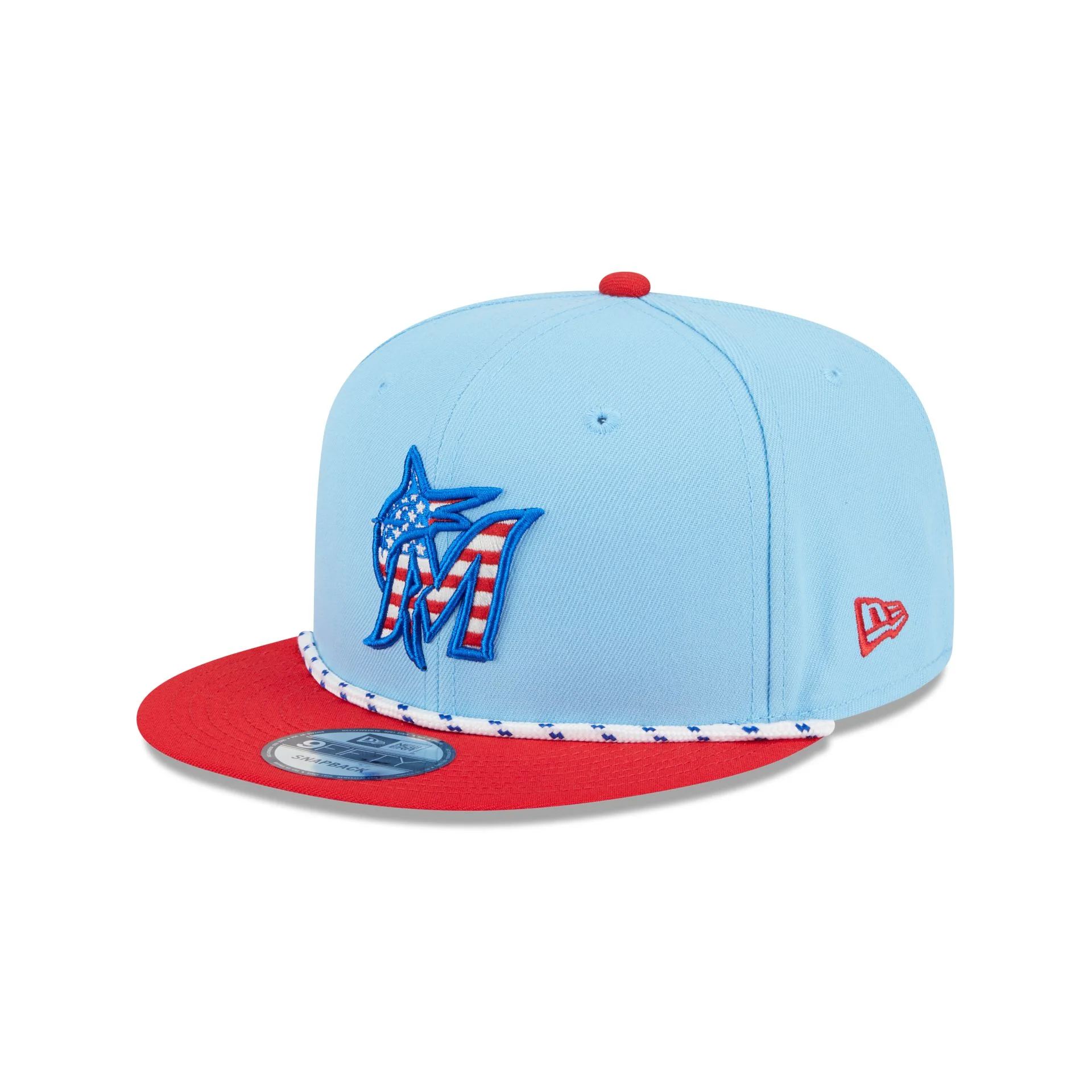 Miami Marlins Independence Day 2025 9FIFTY Snapback Hat