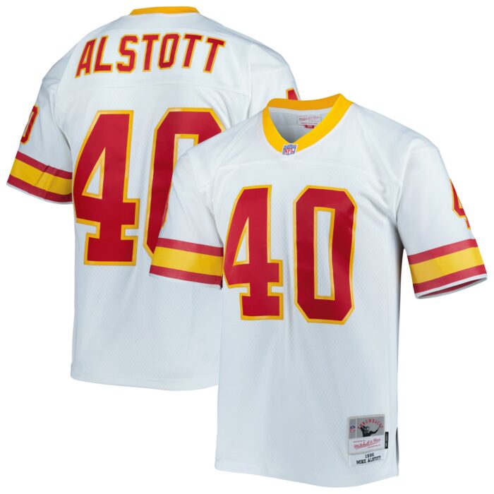 Men’s Tampa Bay Buccaneers Mike Alstott Mitchell & Ness White Legacy Replica Jersey
