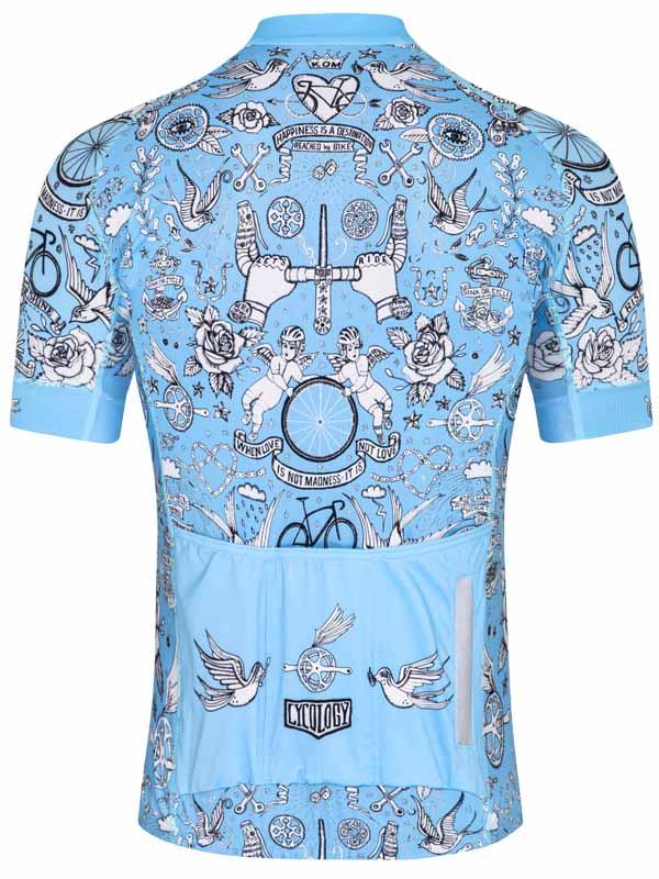 Velo Tattoo Men's Classic Jersey Blue