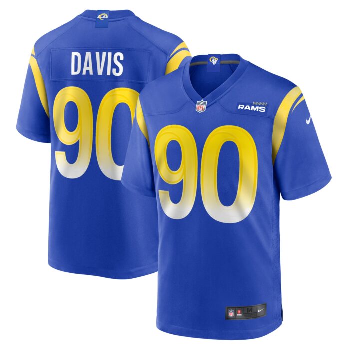 Men’s Los Angeles Rams Tyler Davis Nike Royal Team Game Jersey