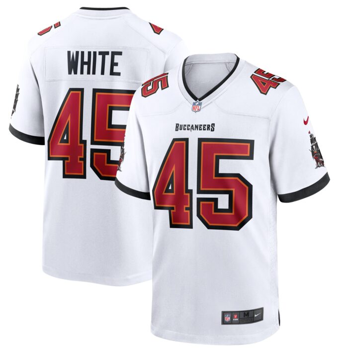 Men’s Tampa Bay Buccaneers Devin White Nike White Game Jersey