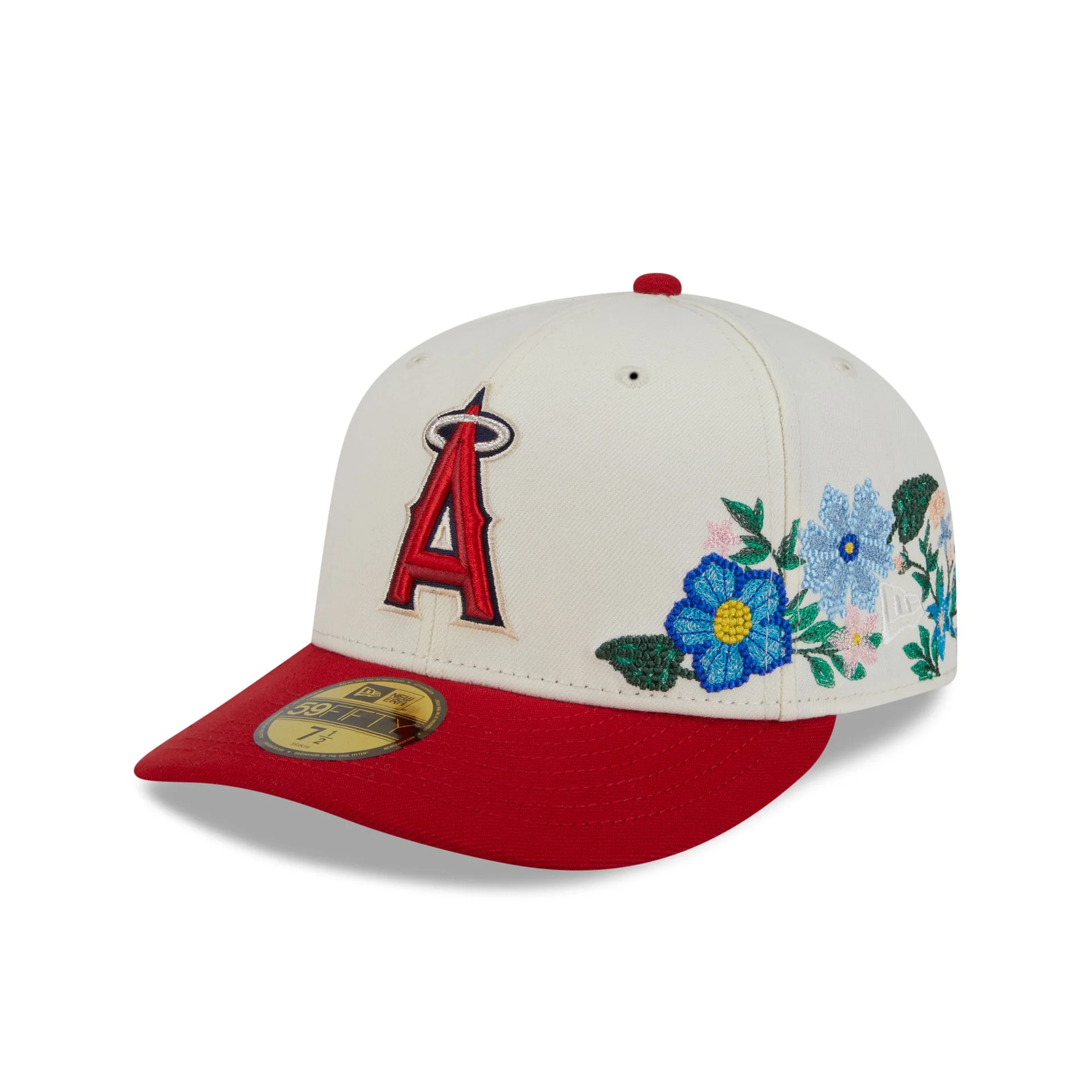 Los Angeles Angels Tonal Florals White 59FIFTY Fitted Hat